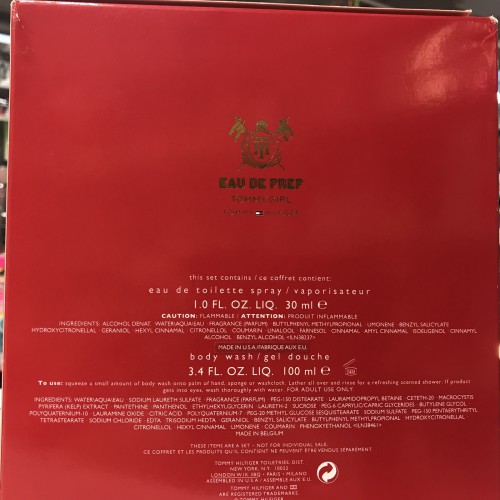 Eau De Prep Tommy Girl by Tommy Hilfiger 2-Pieces Set 1.0 + 3.4 Body Wash