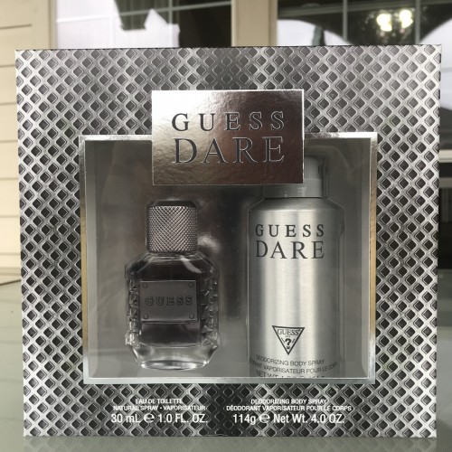 GUESS DARE by GUESS 2-PIECES MEN SET, 1.0 FL.OZ  SPRAY + 4.0 BODY SPRAY