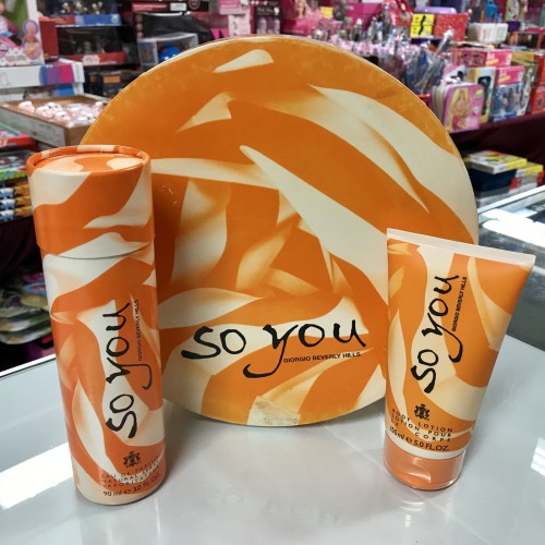 So You by Giorgio Beverly Hills 2PCs Woman Set, 3.0 oz + 5.0 body lotion, rare