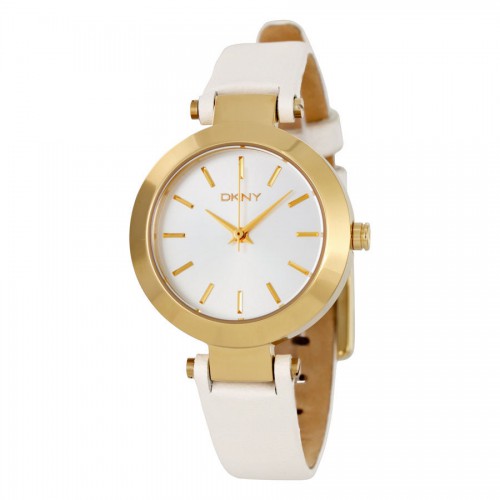 Brand New DKNY NY2404 Stanhope White Leather Band Women Quartz Watch