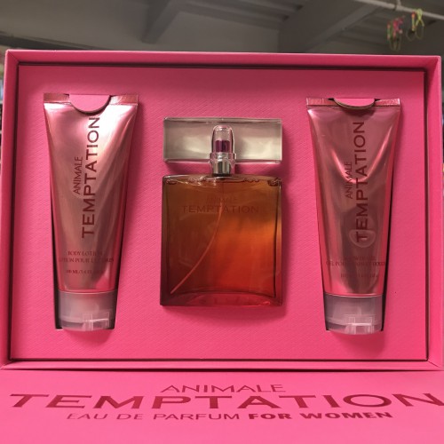 ANIMALE TEMPTATION by ANIMALE 3Pcs WOMAN Set, 3.4 OZ + Body Lotion + Shower Gel