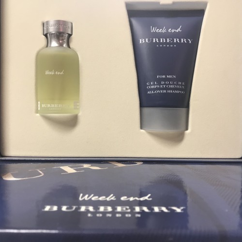 BURBERRY WEEKEND by BURBERRY 2PCs MEN Set 1.7 OZ + 3.3 Shampoo, CLASSIC VINTAGE