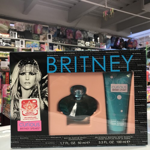 CURIOUS by BRITNEY SPEARS 2PCs Women Set 1.7 oz + 3.3 oz Body Creme