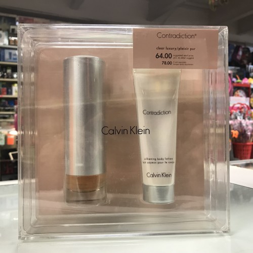 CONTRADICTION by CALVIN KLEIN or WOMAN 1.7 OZ + BODY LOTION SET