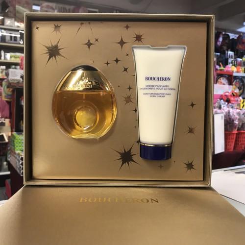 BOUCHERON 2-PCs WOMAN Set, 1.6 OZ EDT Spray + 3.3 Perfumed Body Cream