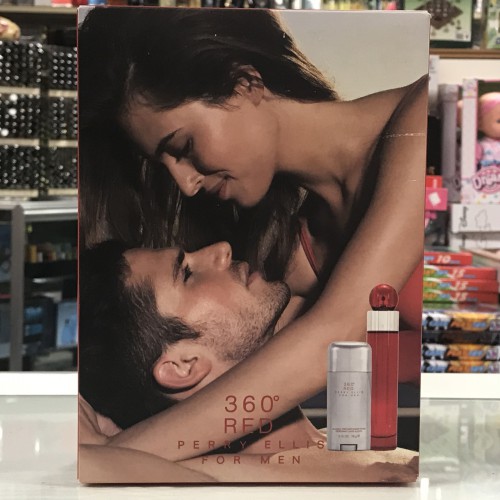 360 RED by Perry Ellis 2PCs MEN Set 3.4 OZ + 2.75 Deodorant Stick