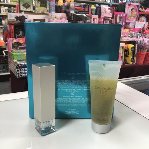 Contradiction by Calvin Klein 2PCS Men SET, 1.0 OZ + 3.4 Body Wash