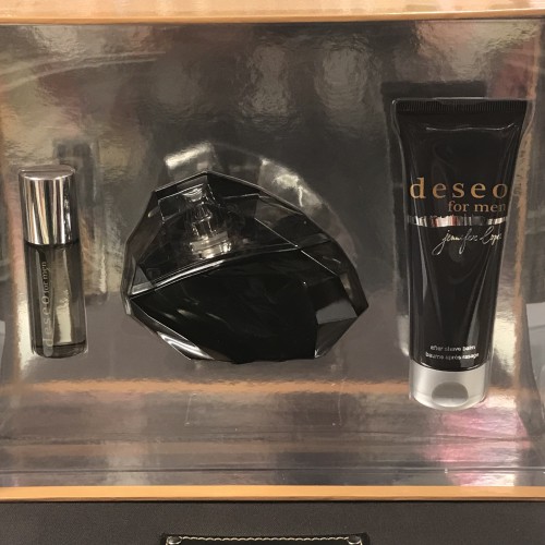 DESEO for Men by Jennifer Lopez 3-PCS SET, 3.4 OZ + 0.5 oz + 2.5 Aftershave Balm