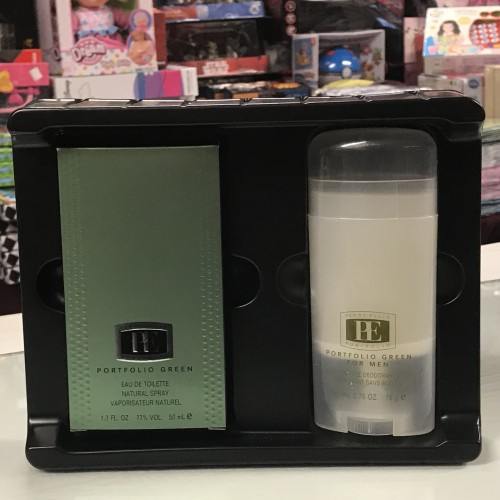 PORTFOLIO GREEN by Perry Ellis 2PCs MEN Set 1.7 OZ + 2.75 Deodorant Stick
