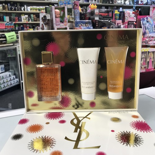 CINEMA by YVES SAINT LAURENT 3-pcs WOMEN Set 1.6 oz EDP SPARY + 2.5 LOTION + GEL