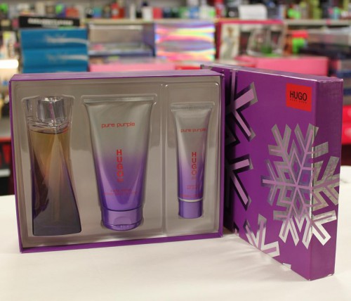Hugo Pure Purple 3PCs Women Set, 3.0 oz + 1.6 Gel + 5.0 Lotion, Hard to find