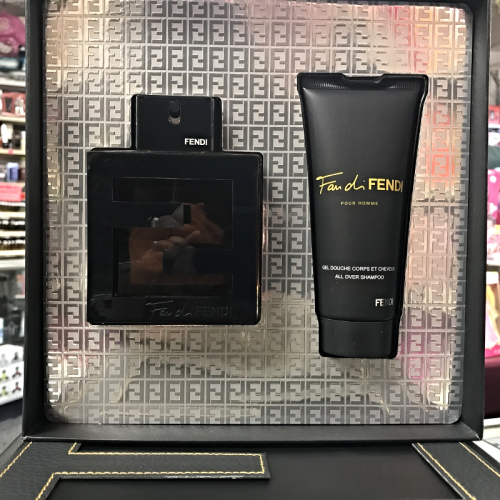 Fan d'Fendi by Fendi 2pcs Set for Men, 3.3 fl.oz + 3.3 fl.oz All over Shampoo