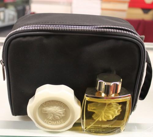 LALIQUE POUR HOMME by LALIQUE 3-PCs MEN Set, 2.5 OZ + 5.2 Soap + Bag