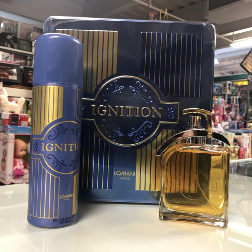 igination by Lomani 2-Pieces Men Set, Hard to find, 3.3 oz + 6.6 oz Deo Spray