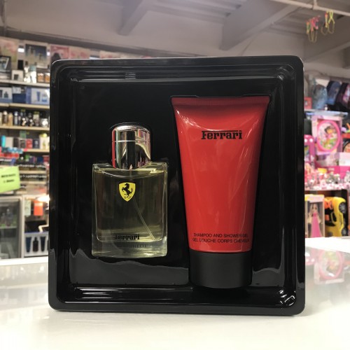 FERRARI RED by FERRARI 2-pcs MEN Set, 2.5 oz + 5.0 oz Shampoo Shower Gel