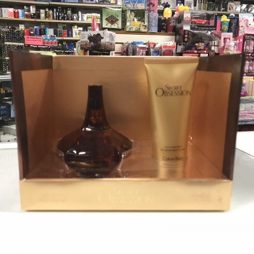SECRET OBSESSION by CALVIN KLEIN 2-PCs WOMAN SET, 3.4 OZ + 3.4 OZ BODY LOTION