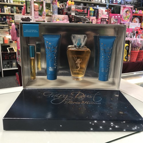 Fairy Dust 4-PCs WOMAN Set, 3.4 OZ + 0.34 + 3.0 Body Lotion + Bath Gel