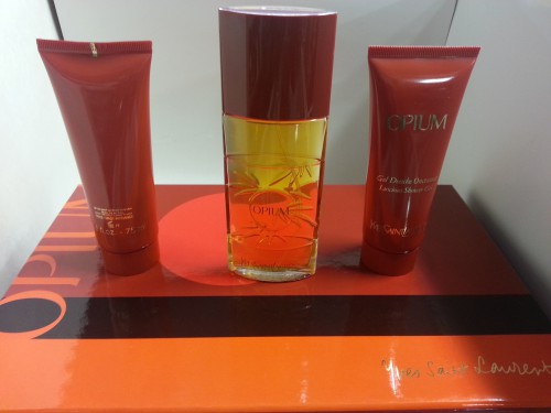 Opium by Yves Saint Laurent 3-PCs Women Set, 1.6 oz + 2.5 Body Mois. + Gel