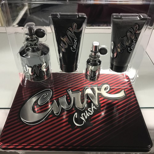 CURVE CRUSH by Liz Claiborne 4PC Men Set 4.2 OZ + 0.5 + Skin Soother + Body Wash