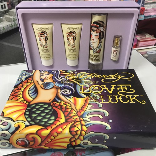 Love & Luck Mermaid Christian Audigier 4-PCs Women 3.4 oz + 0.25 + Lotion + Gel
