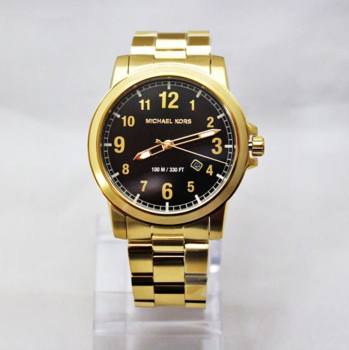 New Michael Kors Paxton MK8555 Stainless Steel Dial Golden Tone Women Watch