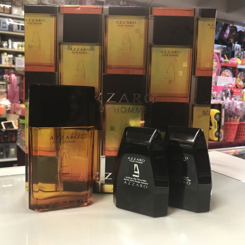 Azzaro Pour Homme BY AZZARO 3-PCs MEN Set, 3.4 oz + AfterShave Balm + Shampoo