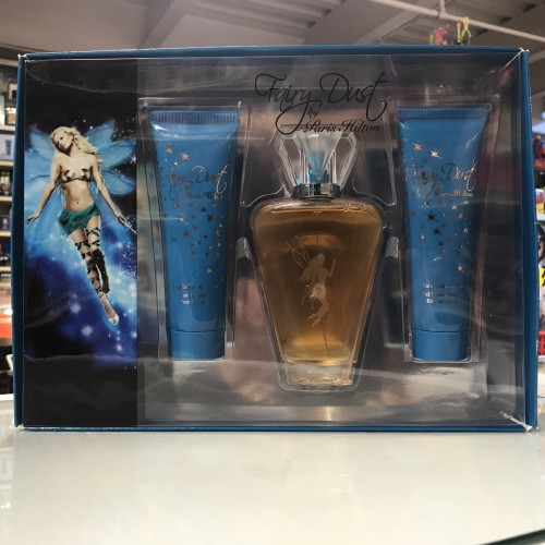 Fairy Dust by Paris Hilton 3-PCs WOMAN Set, 3.4 OZ + 3.0 Body Lotion + Bath Gel