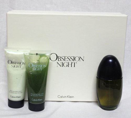 OBSESSION NIGHT by CALVIN KLEIN 3-pcs Set FOR WOMEN 3.4 fl.oz / 100 ml EDP, RARE