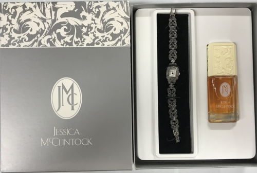 Jessuca McClintock 2pcs Set for Women 1.7 oz Parfum + Elegant evening watch