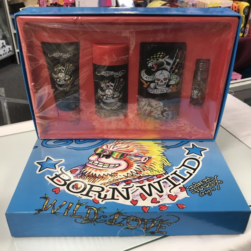 BORN WILD BY CHRISTIAN AUDIGIER  5-PCS MEN Set, 3.4 OZ + 0.25 + Body Wash + Deo