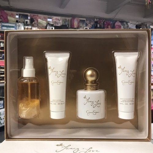 FANCY LOVE by JESSICA SIMPSON 4PCS WOMAN SET, 3.4 FL.OZ + MINI + MIST + S.CREAM