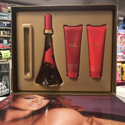 REBELLE by RIHANNA 3-PCS WOMEN ST, 3.4 OZ + 3.0 OZ Body Lotion + Shower Gel