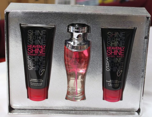 Heavenly Shine by Victoria Secret 3PCs Women Set, 2.5 + Lotion + Body Wash