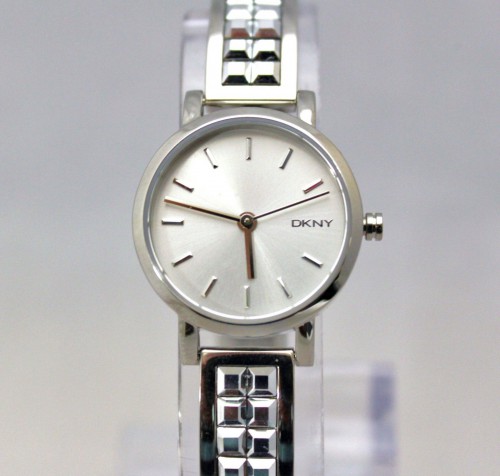 New DKNY NY2277 MINI Bryant Park Silver Studded Band Women Bracelet Watch