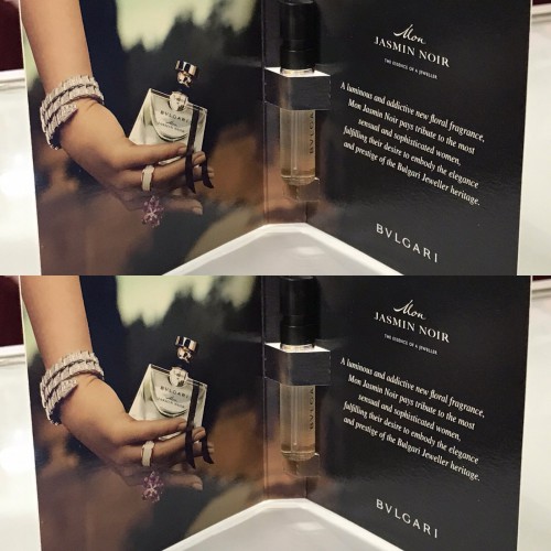 2-Qty, Mon Jasmin Noir Bvlgari Women 0.05 oz / 1.5 ml Eau De Parfum vial on card