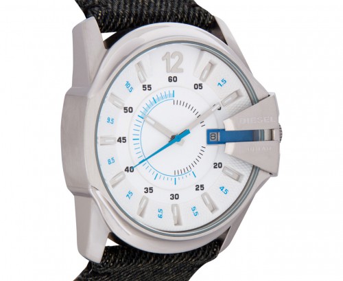 Brand New DIESEL DZ1725 Multi Dial, Date Denim Black Band Silver Dial Men Watch