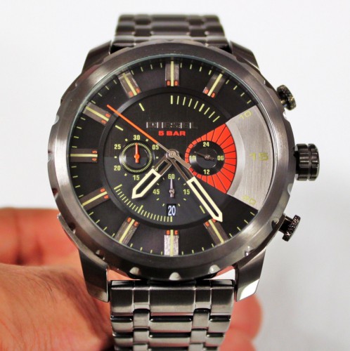 New Diesel DZ4348 Chronograph Stronghold Black Stainless Steel Watch for Men