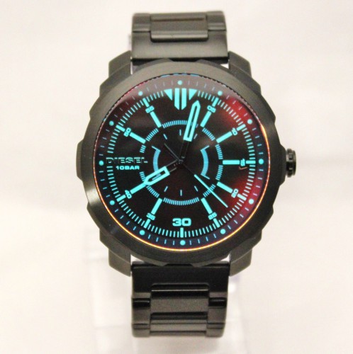 New Diesel DZ1737 10-BAR Rollcage Black Band and Dial Sport Men Watch