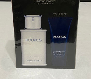 Kouros by Yves Saint Laurent 2PCs men Set, 3.4 EDT spray + Shower Gel