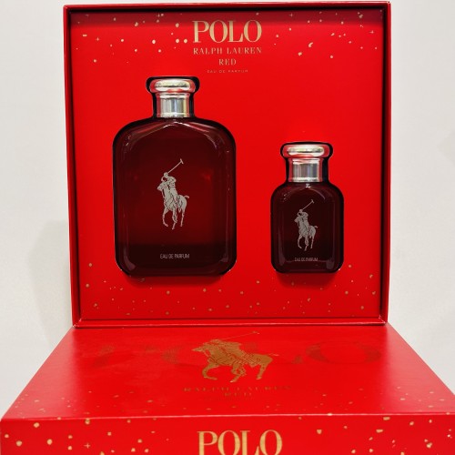 Ralph Lauren Polo Red 2 bottles Men Set 4.2 + 1.36 oz Eau de Parfum spray