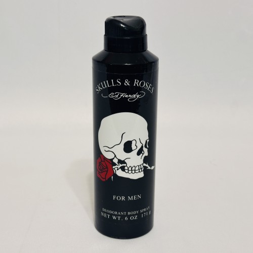 Skulls & Roses Ed Hardy for Men 6.0 oz / 171 g Deodorant body spray New bottle, No box miner dent somewhere on container