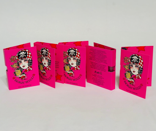 5 Sample Vials: Born Wild by Christian Audigier women 0.05 oz / 1.52 ml EDP Spray