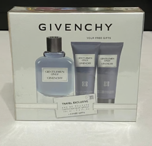Gentlemen Only By Givenchy Men 3PCs men Set, 3.3 EDT spray + 2.5 AS balm + Gel