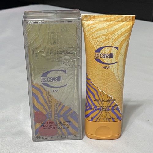 Just Cavalli 2PCs men set, 2.0 oz spray + shampoo gel - Vintage